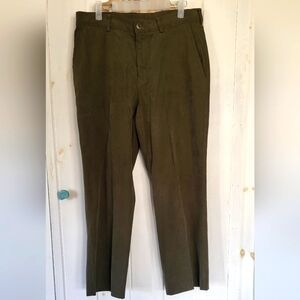 Tory Richard Honolulu Tencel Cotton Army Green Dress Pants